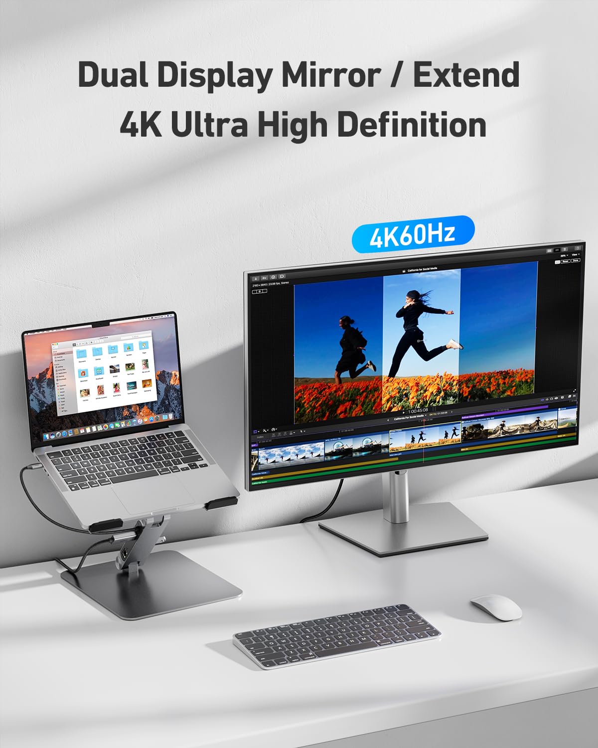 Laptop Stand with USB-C Dock