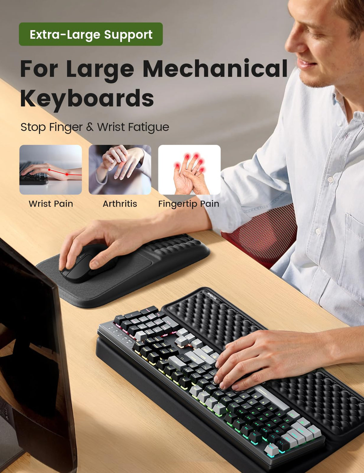 Keyboard and Mouse Wrist Rest Set