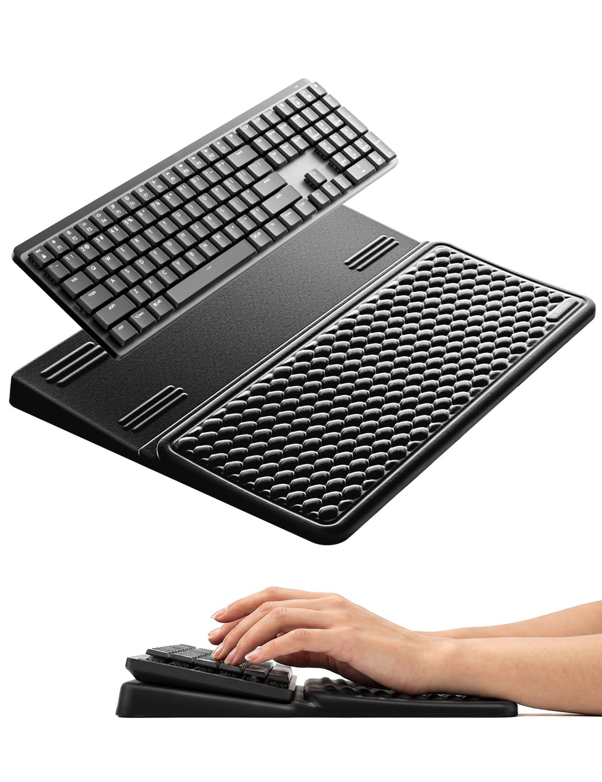Adjustable Keyboard Riser with Wrist Rest
