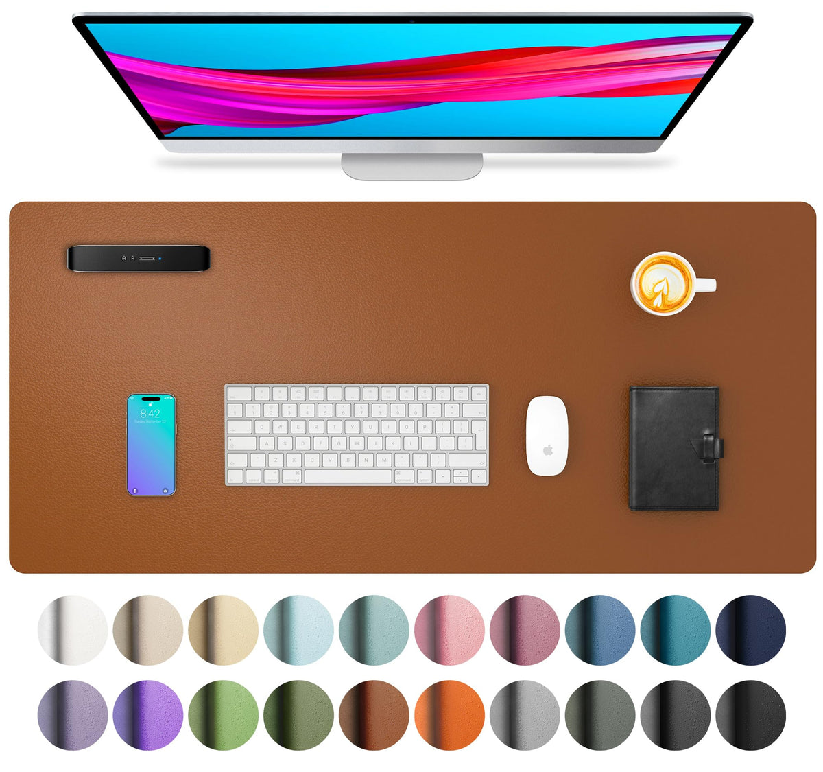 Non-Slip PU Leather Desk Mat