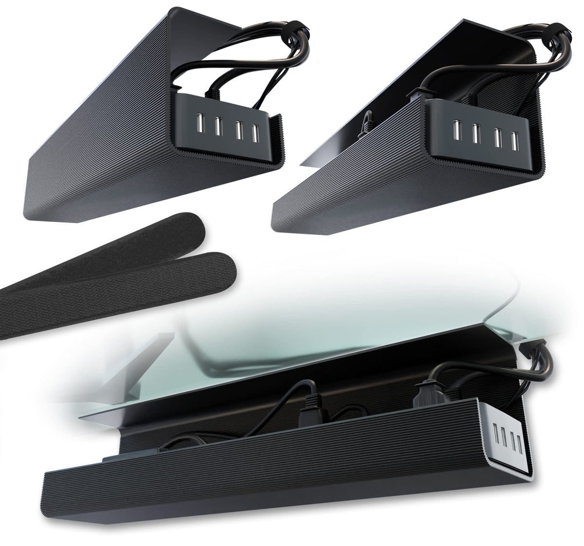 Adhesive Under-Desk Cable Trays