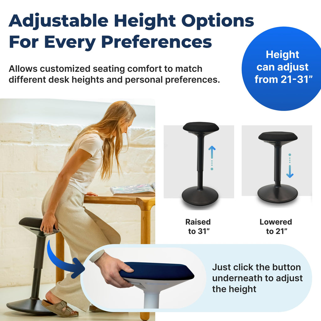 Height-Adjustable Wobble Stool
