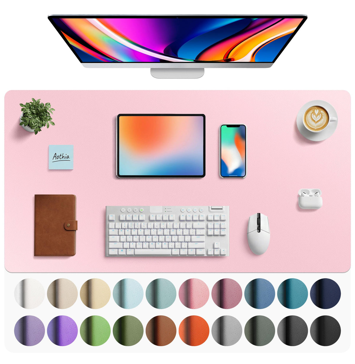 Non-Slip PU Leather Desk Mat