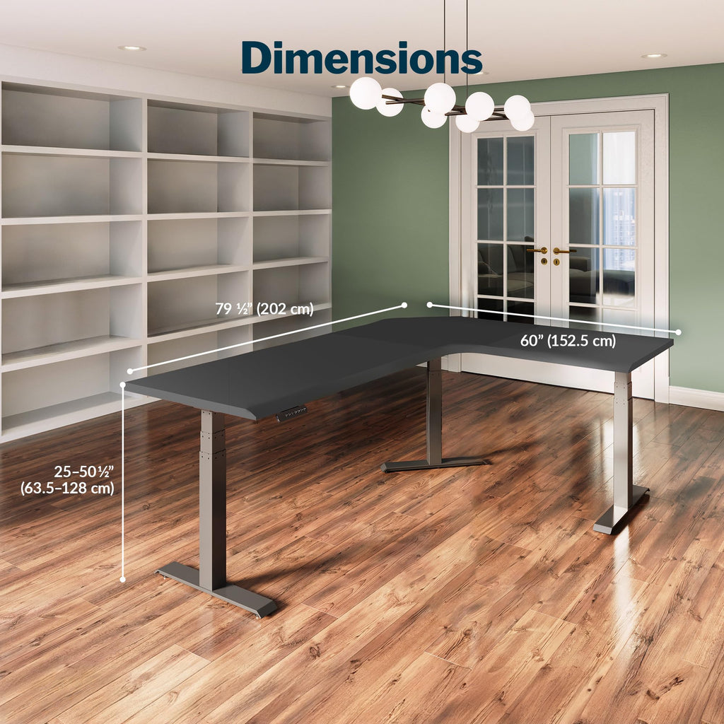 Electric L-Shaped Standing Desk