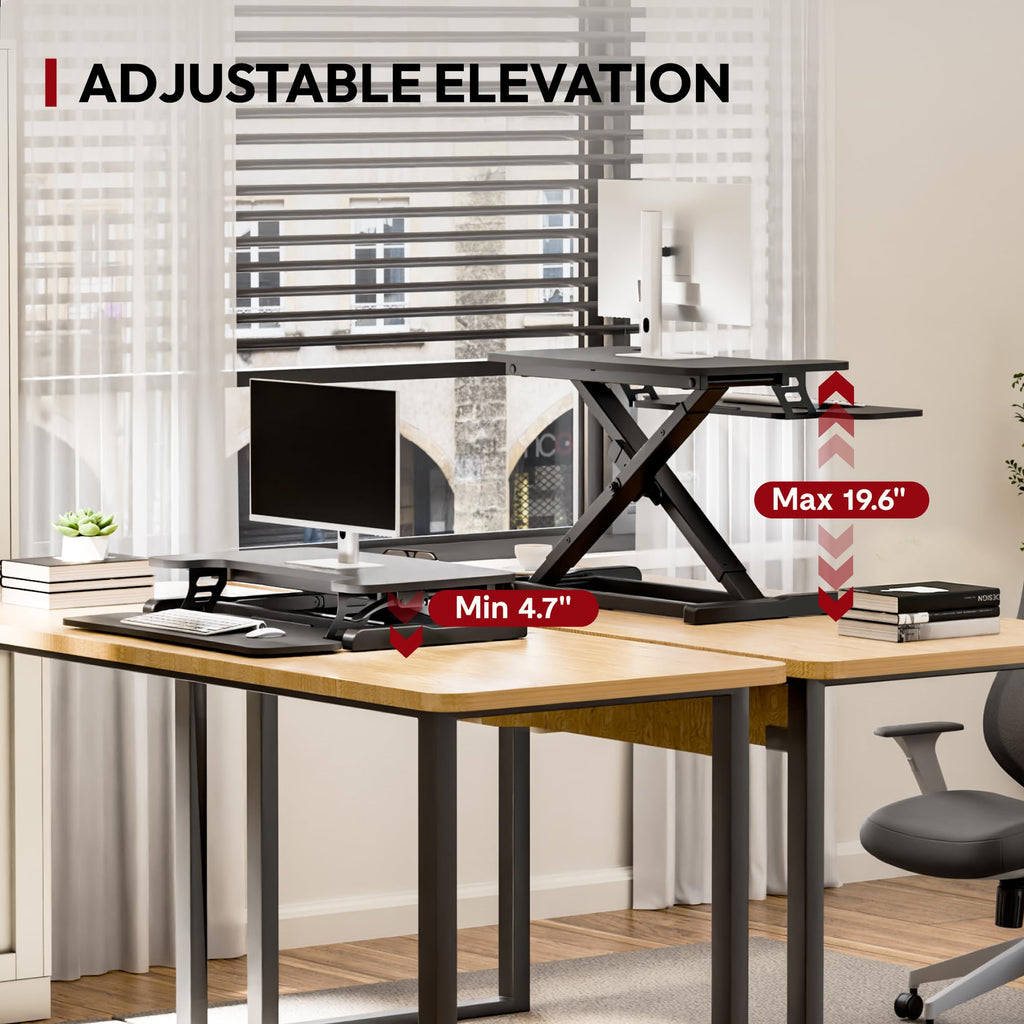Standing Desk Converter with Keyboard Tray
