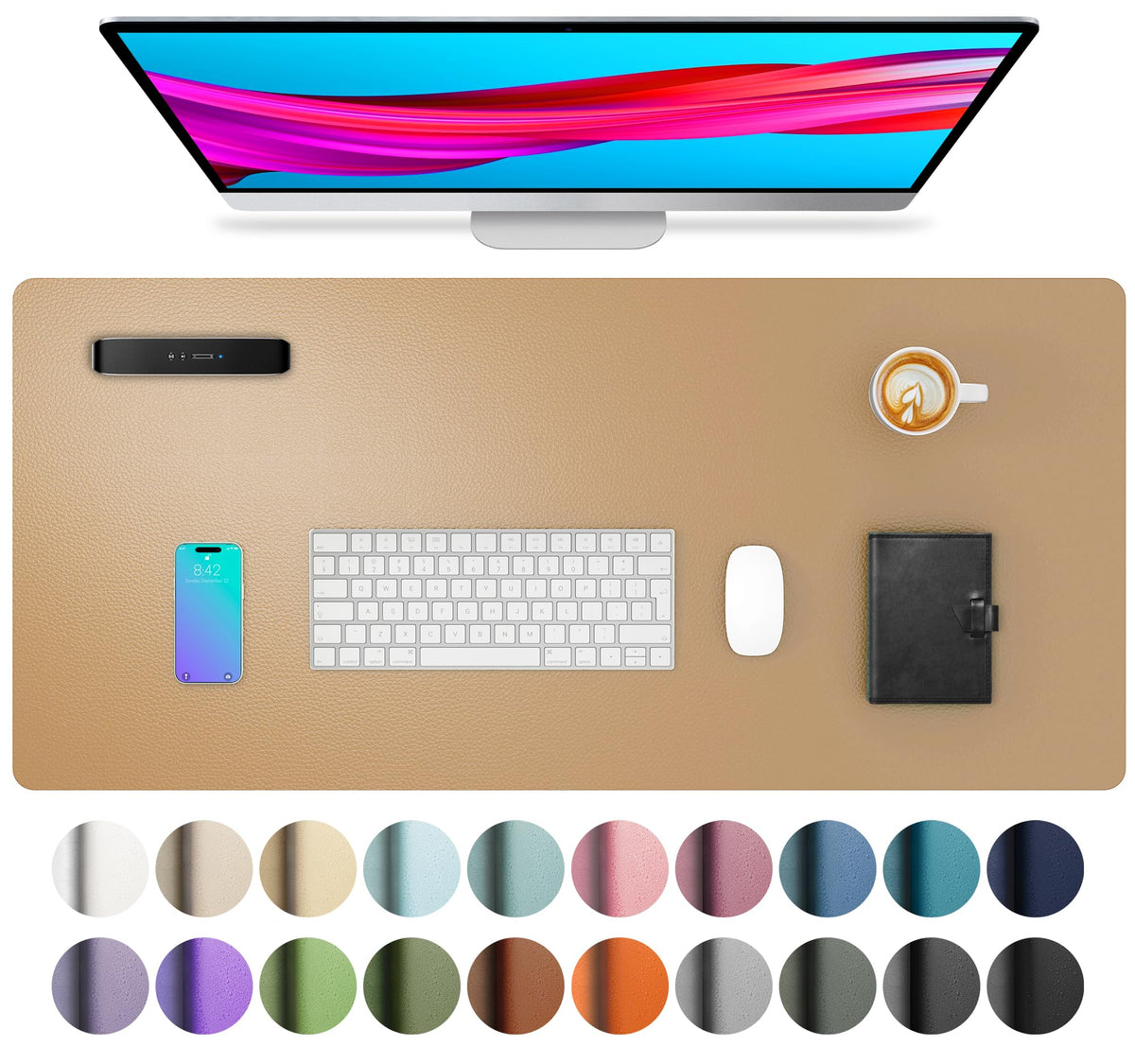 Non-Slip PU Leather Desk Mat