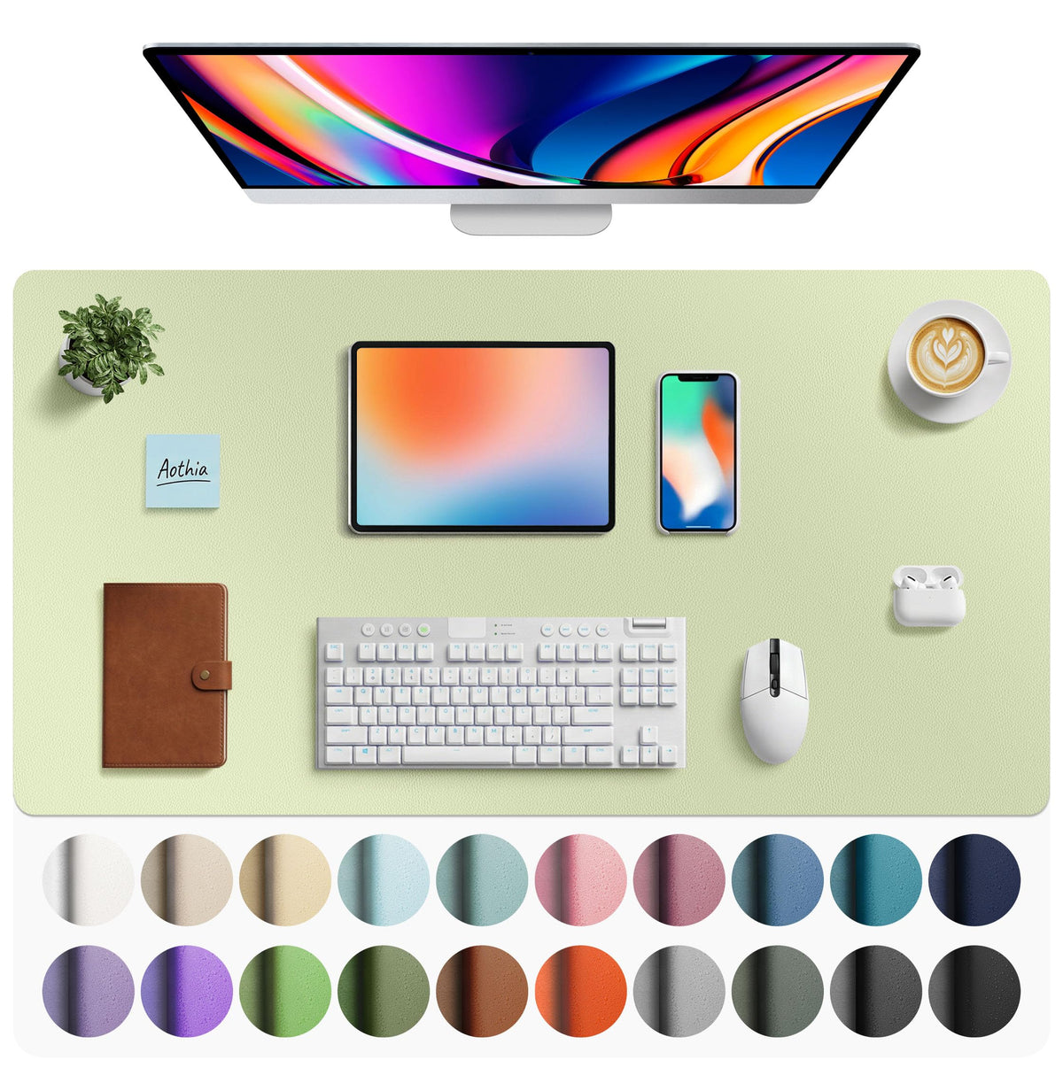 Non-Slip PU Leather Desk Mat
