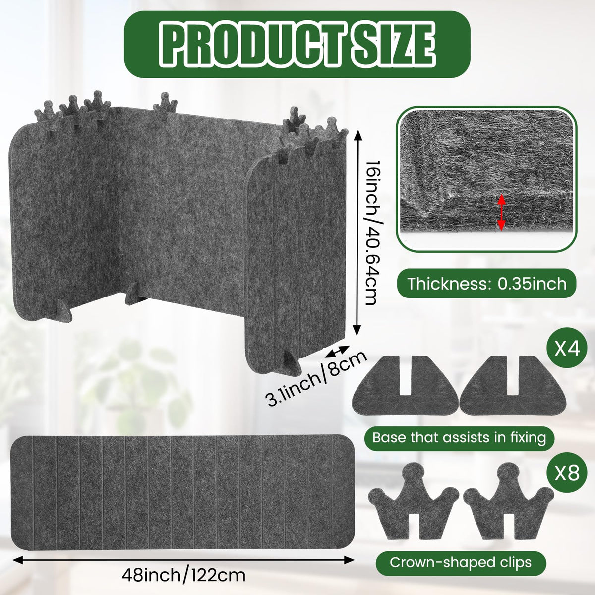 Foldable Felt Privacy Panel