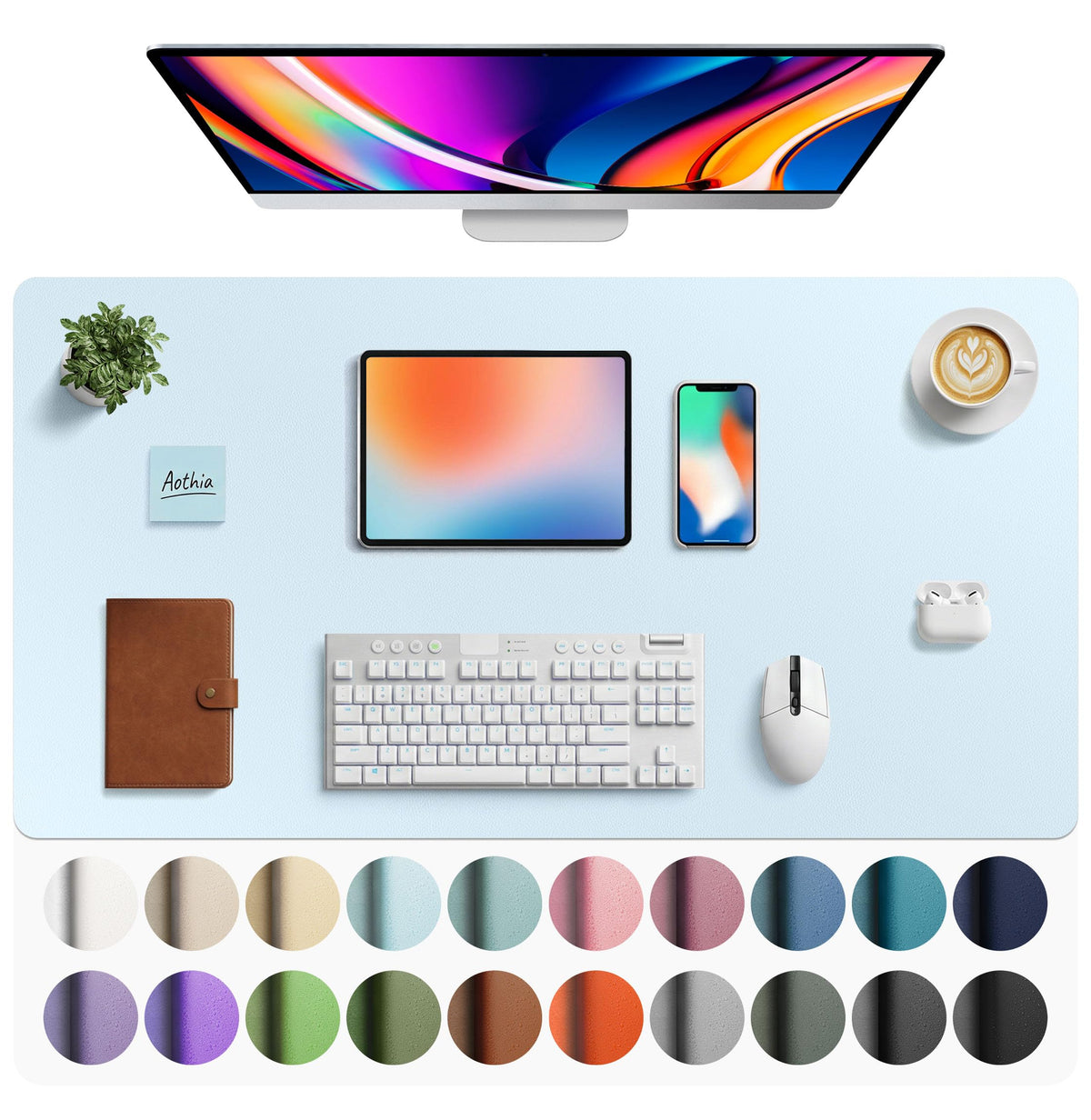 Non-Slip PU Leather Desk Mat