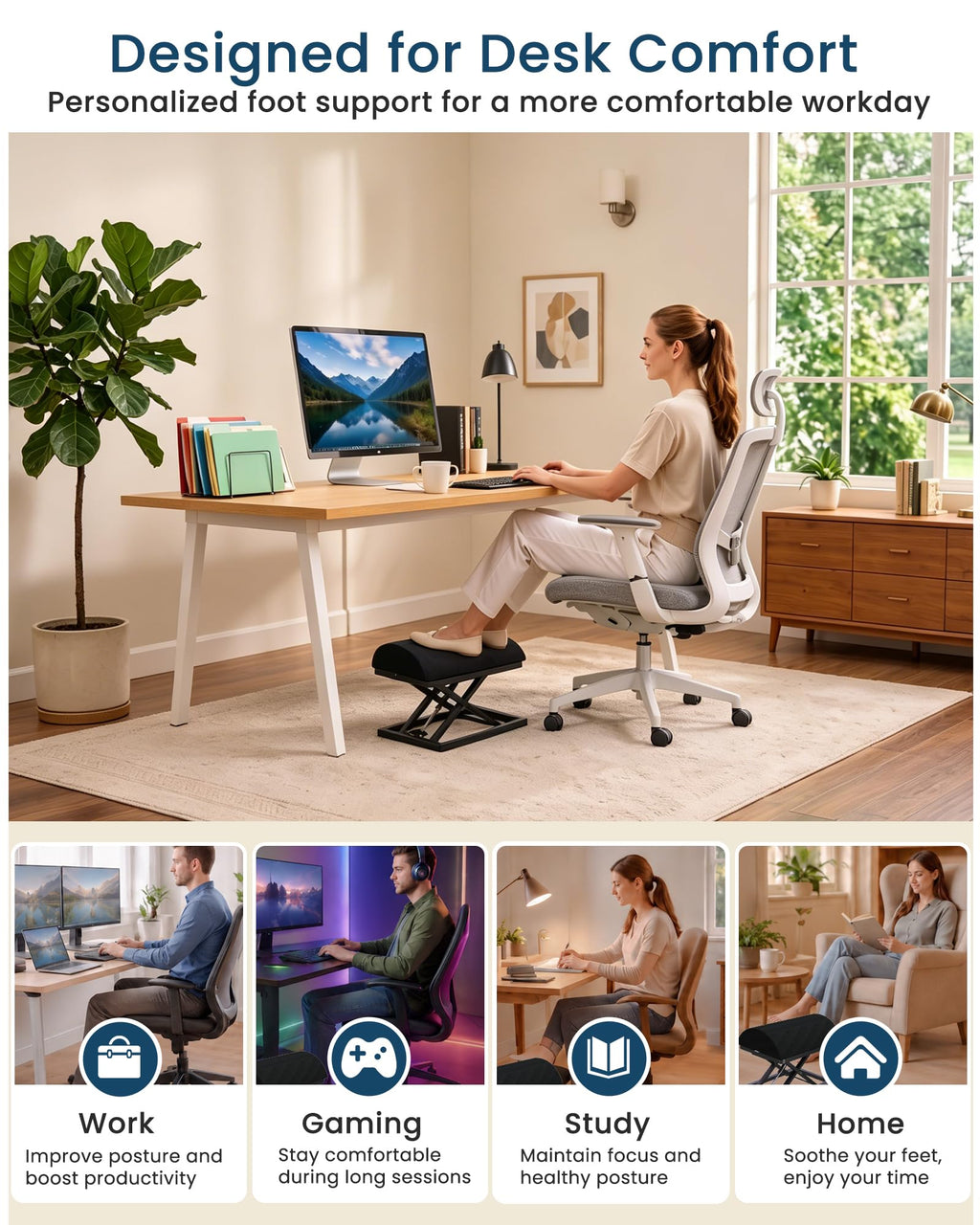 Pedal-Adjustable Footrest