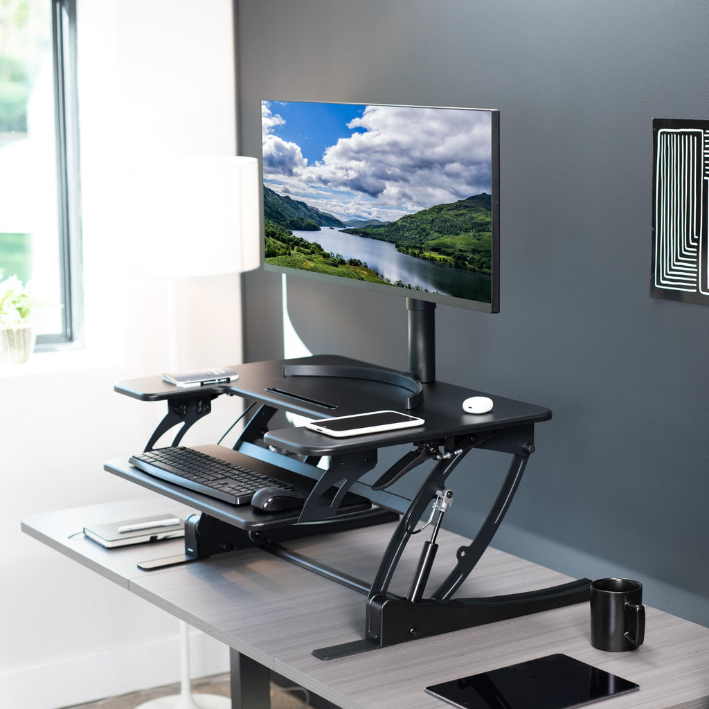 Pneumatic Standing Desk Converter