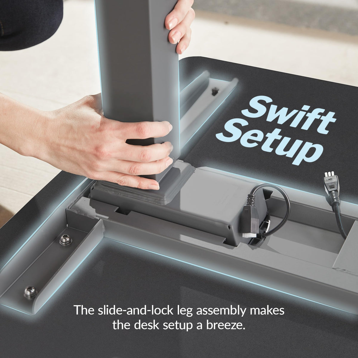 Electric L-Shaped Standing Desk