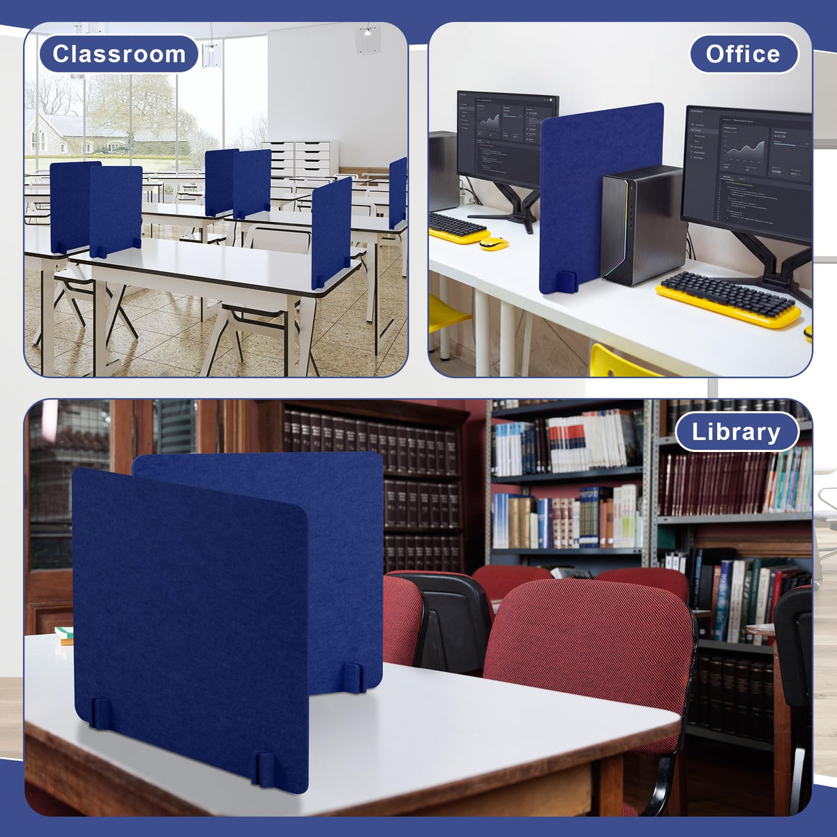 Six-Pack Acoustic Desk Dividers