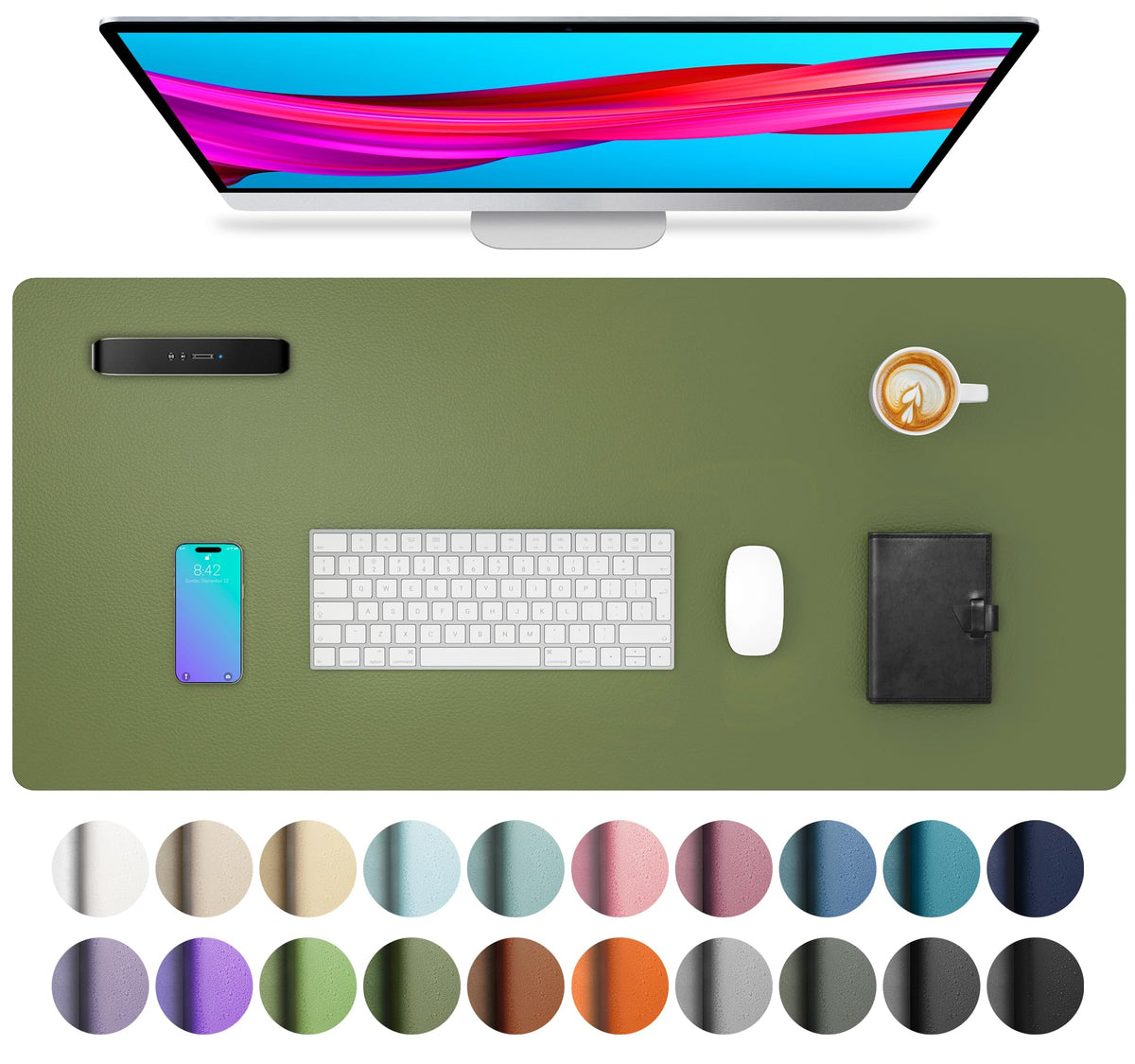 Non-Slip PU Leather Desk Mat