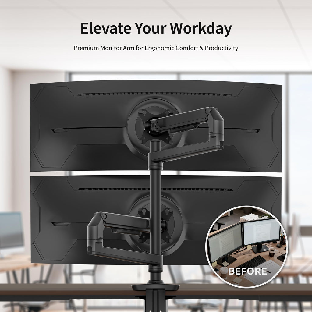 Adjustable Multi-Monitor Desk Arm