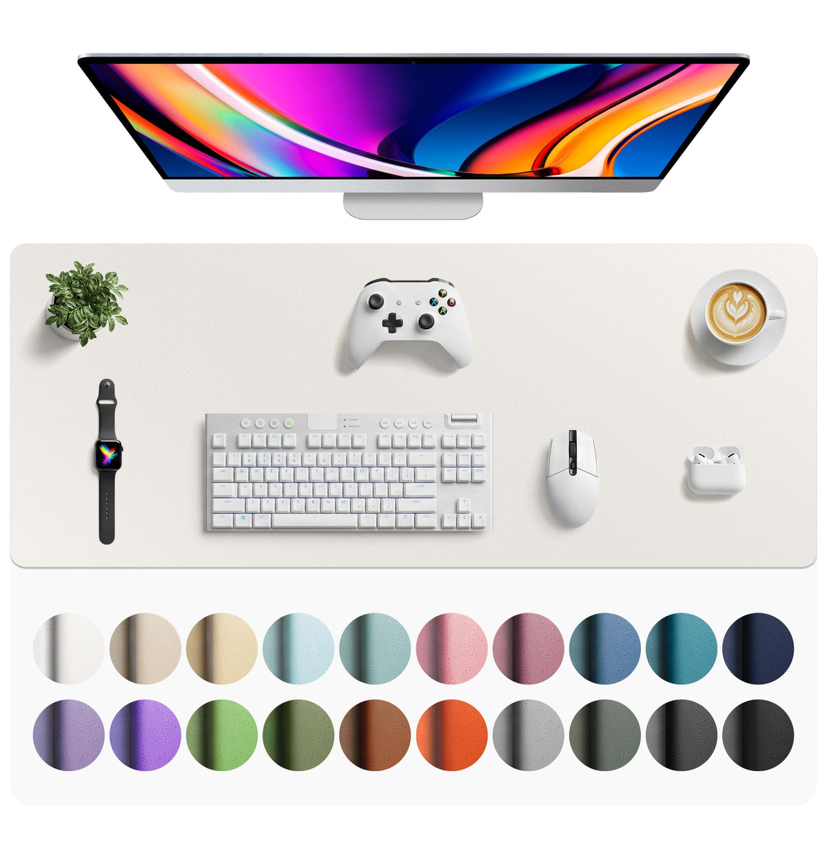 Non-Slip PU Leather Desk Mat