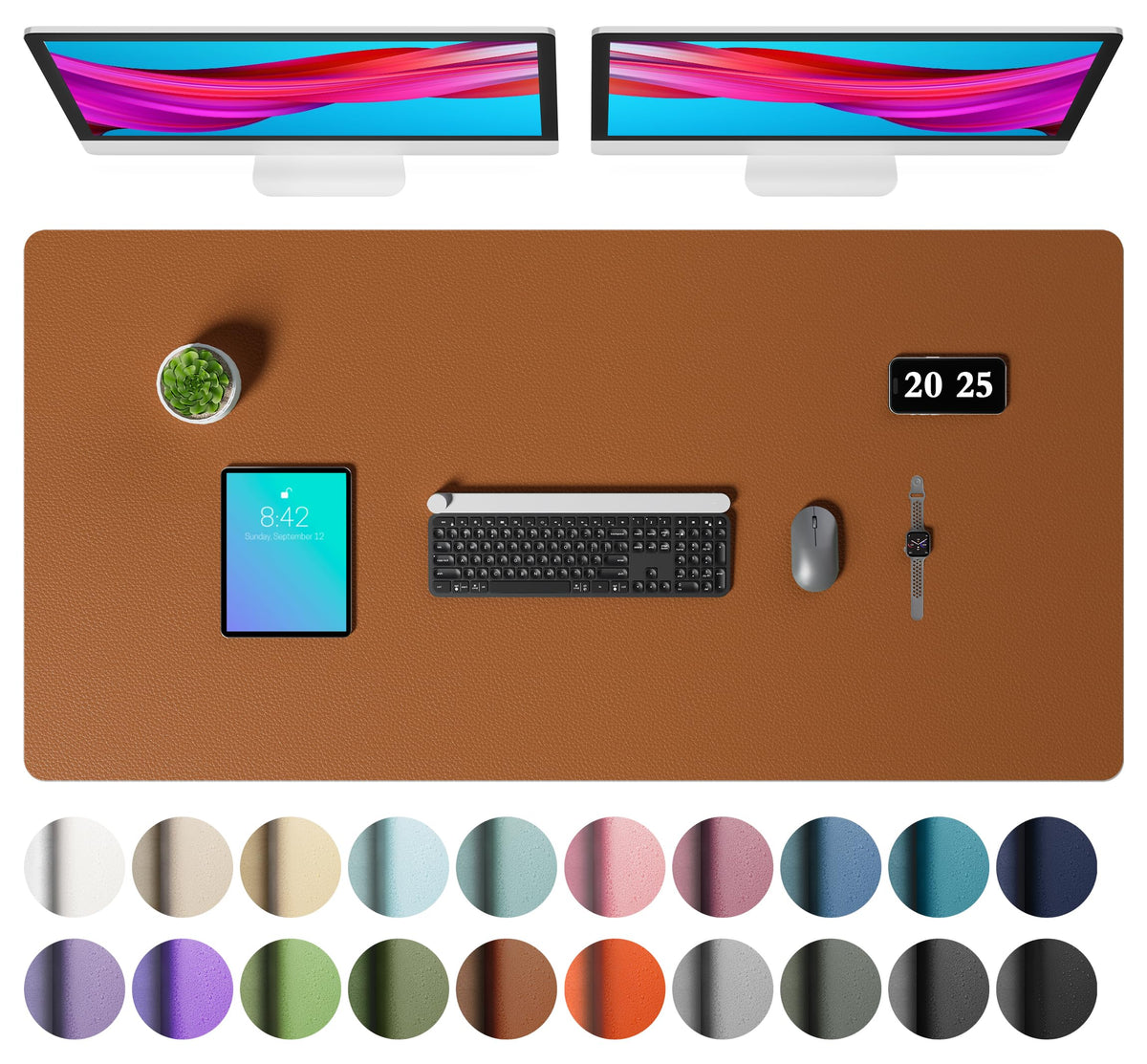 Non-Slip PU Leather Desk Mat