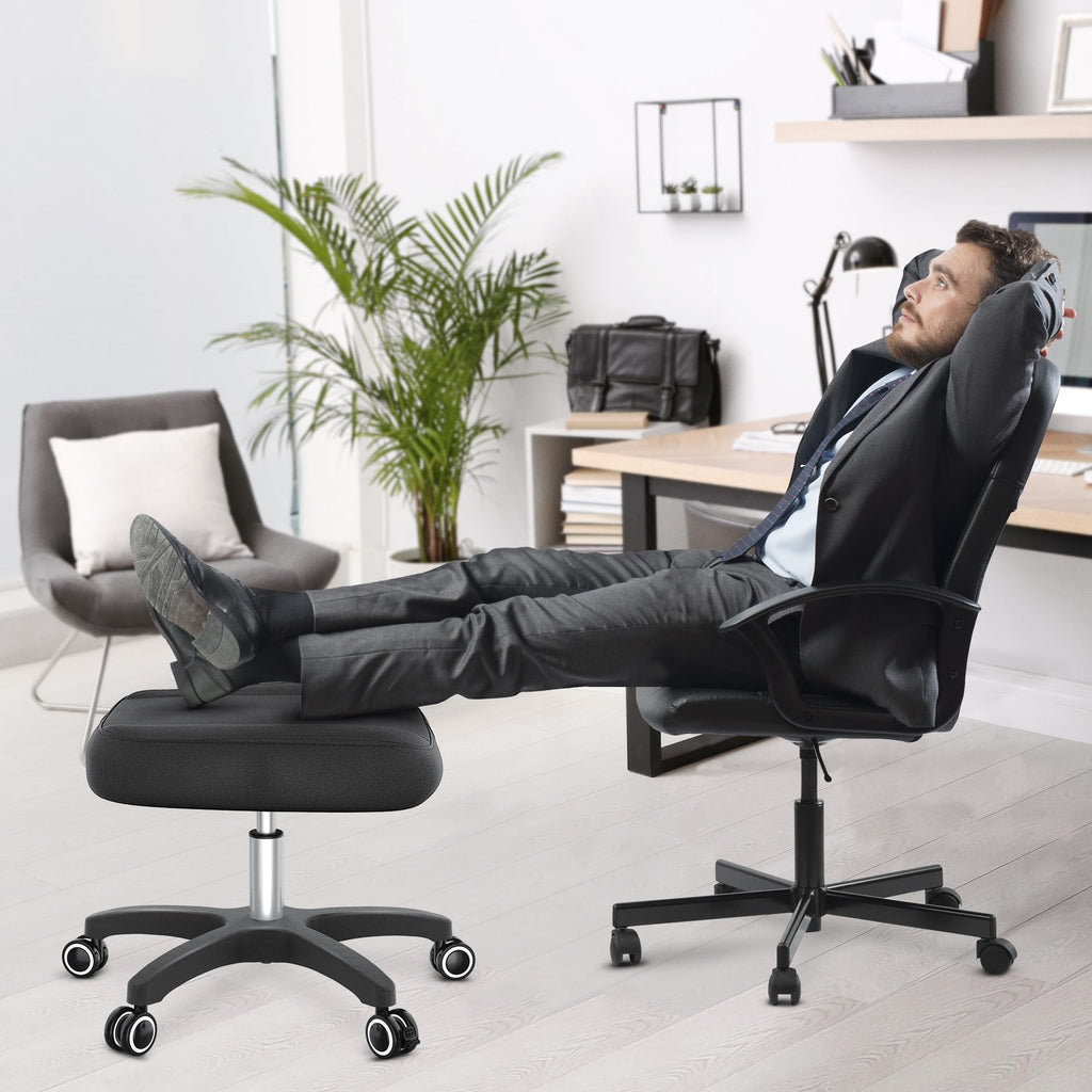 Rolling Adjustable Footrest Stool