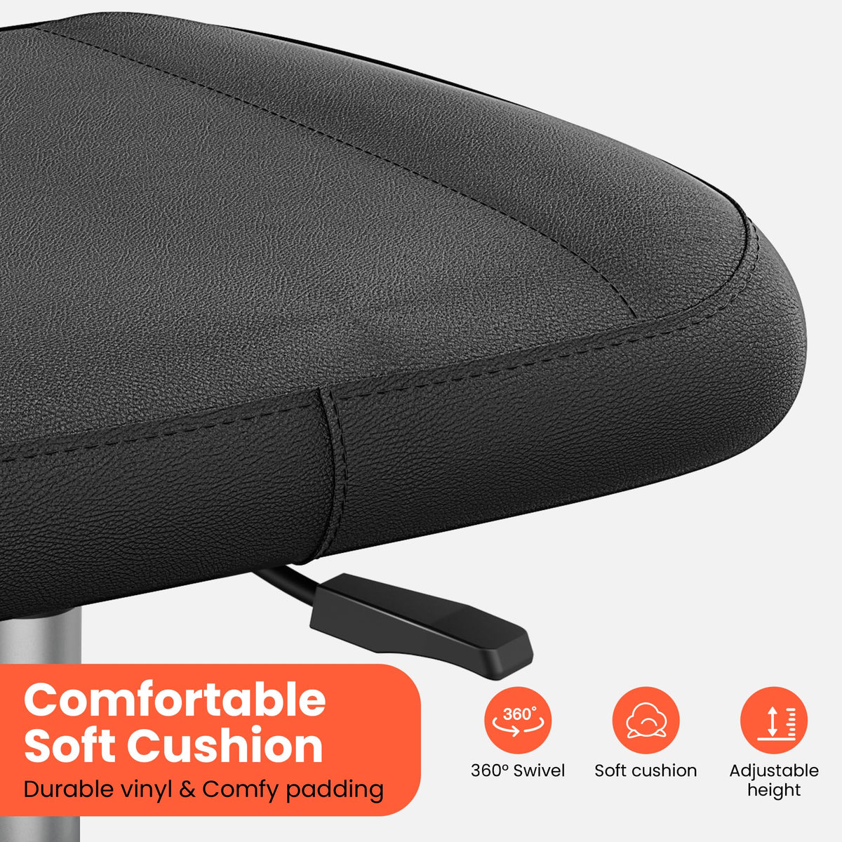 Rolling Adjustable Footrest Stool