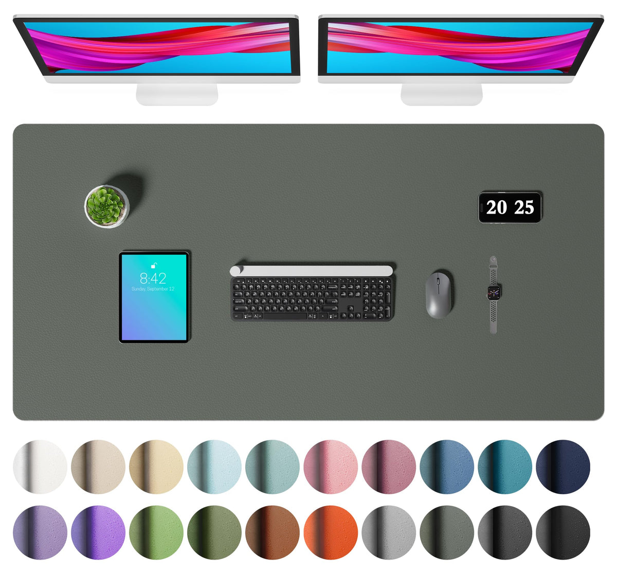 Non-Slip PU Leather Desk Mat
