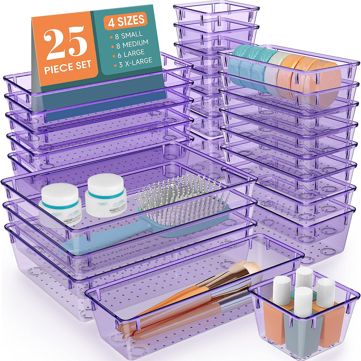 25-Piece Drawer Organizer Set