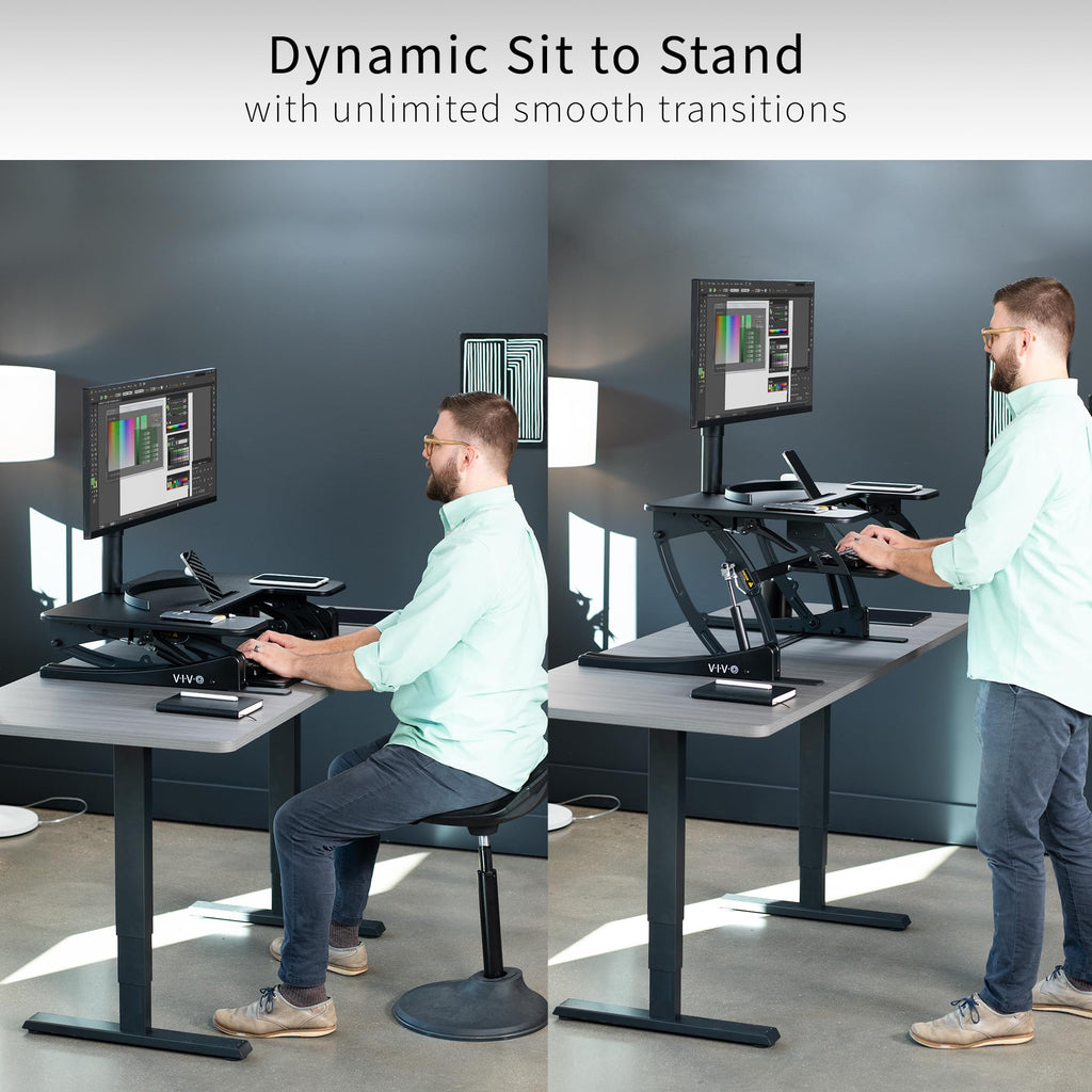Pneumatic Standing Desk Converter