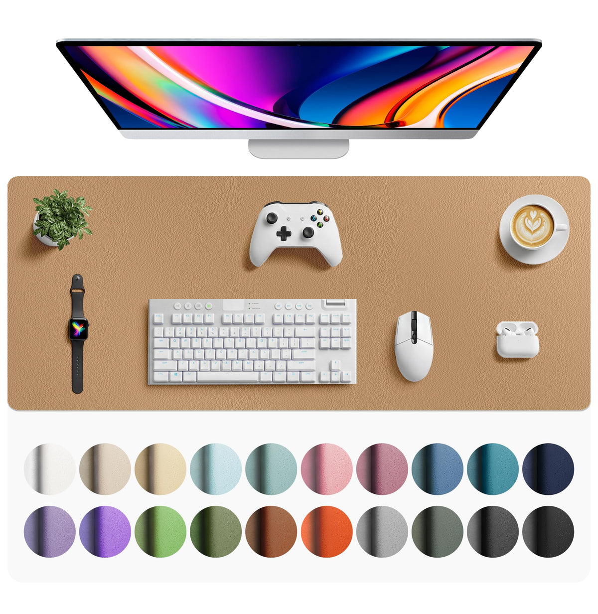 Non-Slip PU Leather Desk Mat