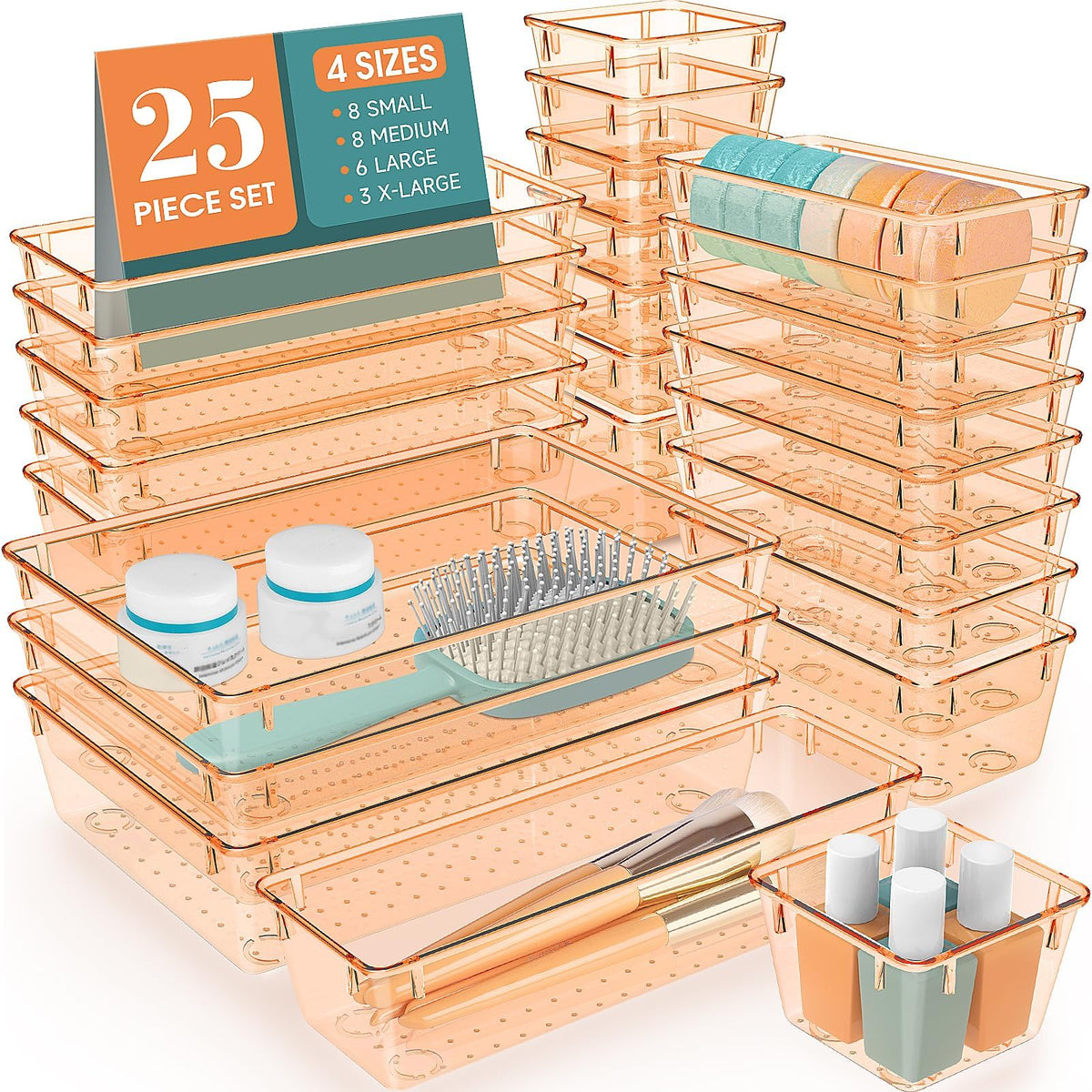 25-Piece Drawer Organizer Set