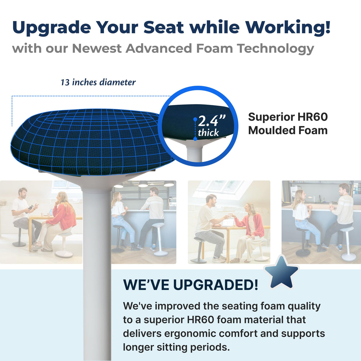 Height-Adjustable Wobble Stool