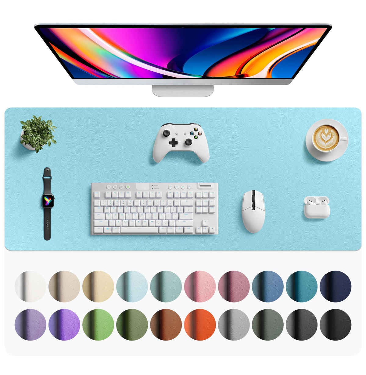 Non-Slip PU Leather Desk Mat