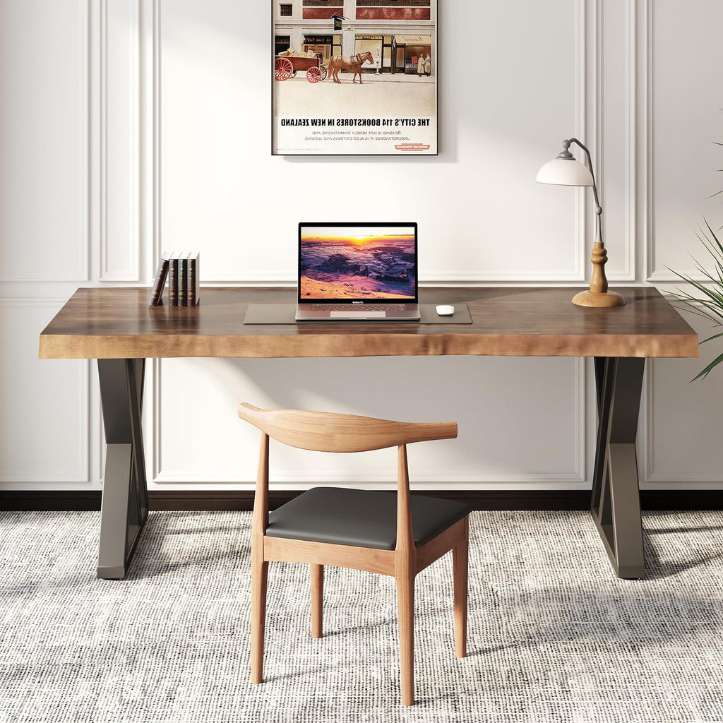 Live-Edge Solid Wood Desk