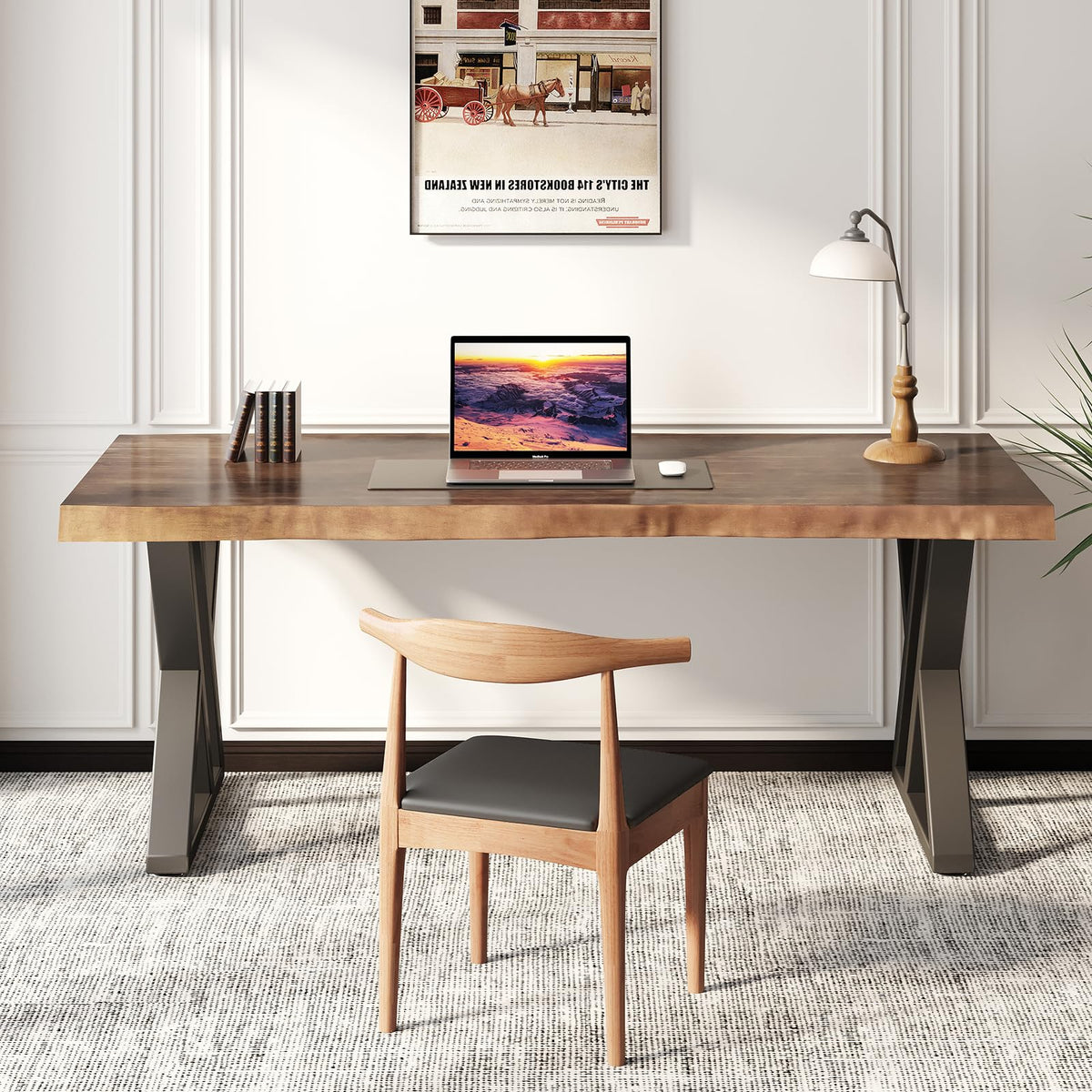 Live-Edge Solid Wood Desk