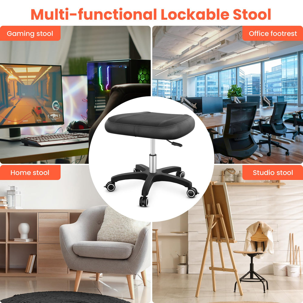 Rolling Adjustable Footrest Stool