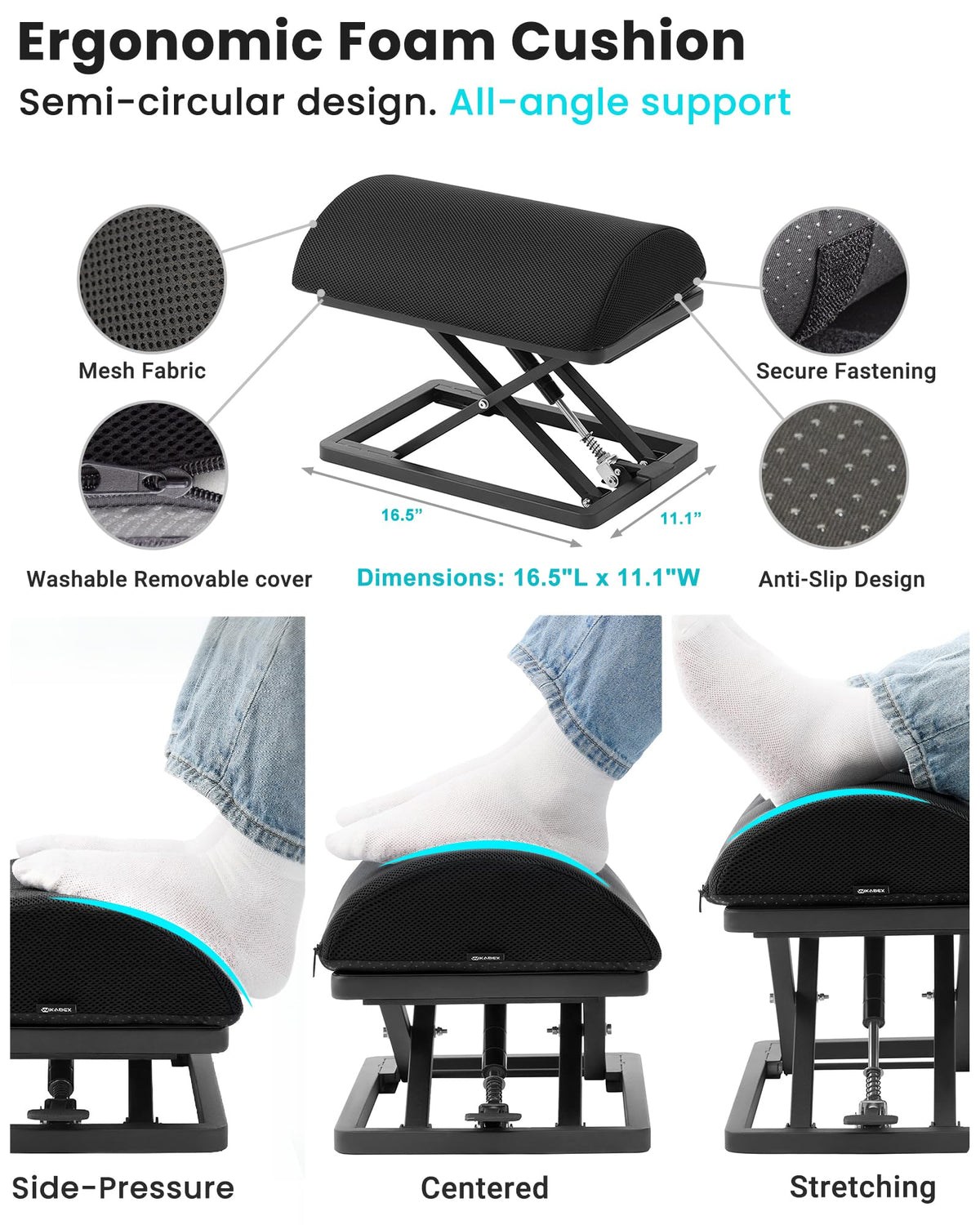 Pedal-Adjustable Footrest