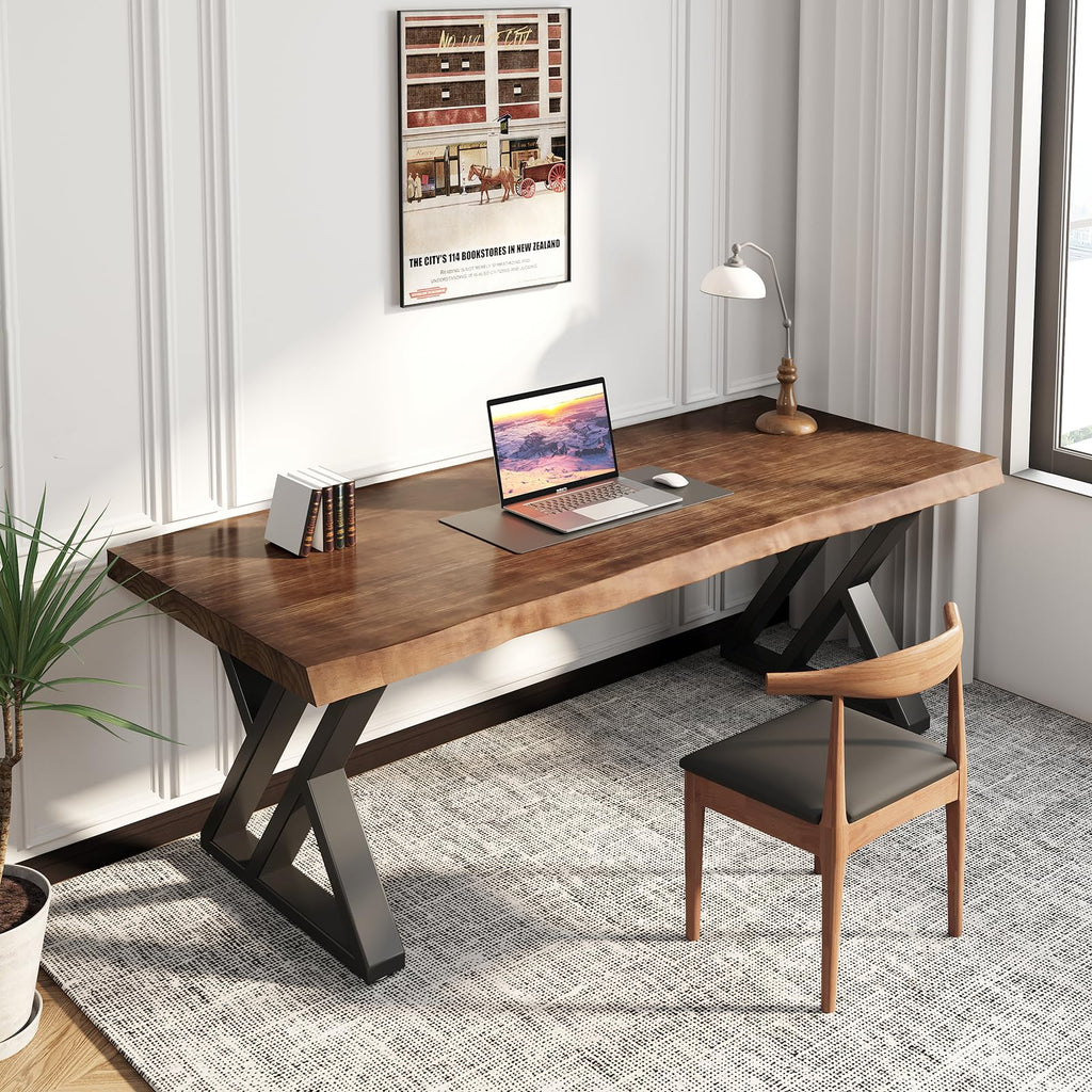 Live-Edge Solid Wood Desk