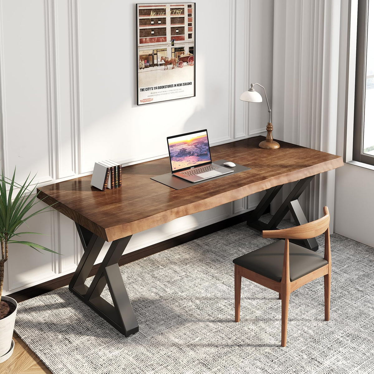 Live-Edge Solid Wood Desk
