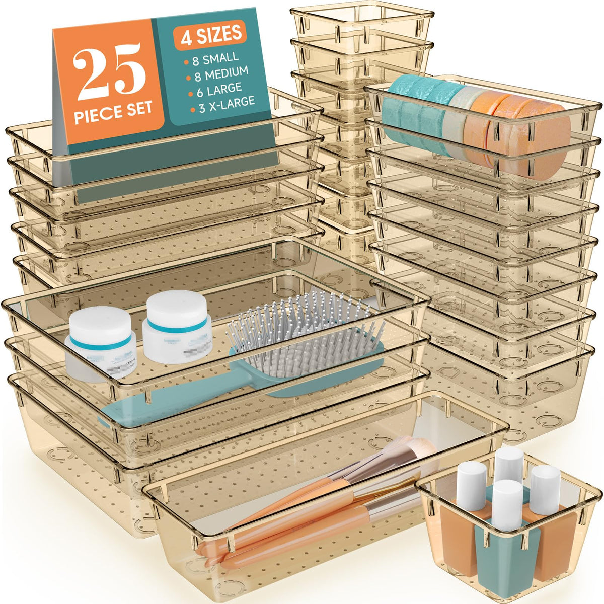 25-Piece Drawer Organizer Set