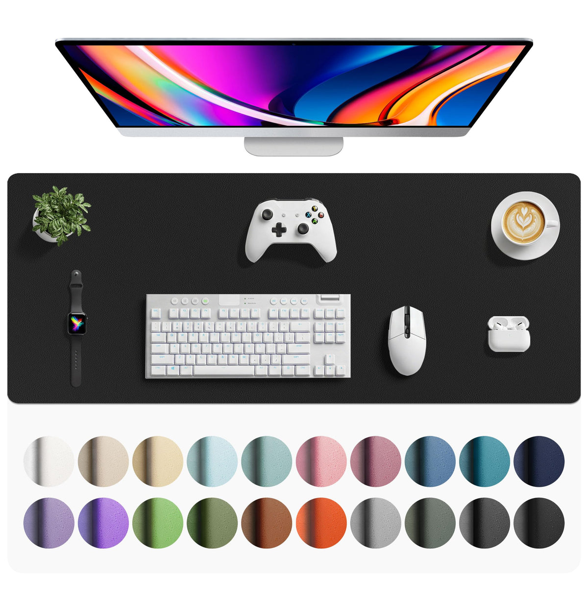 Non-Slip PU Leather Desk Mat