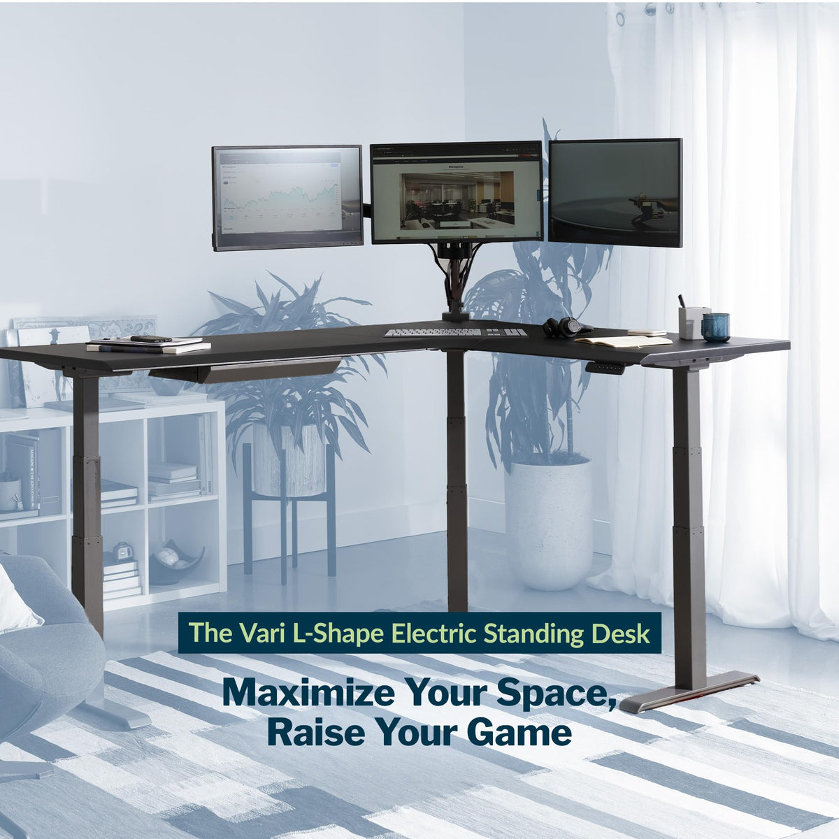 Electric L-Shaped Standing Desk