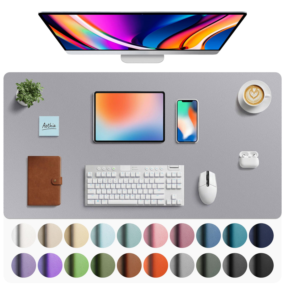 Non-Slip PU Leather Desk Mat