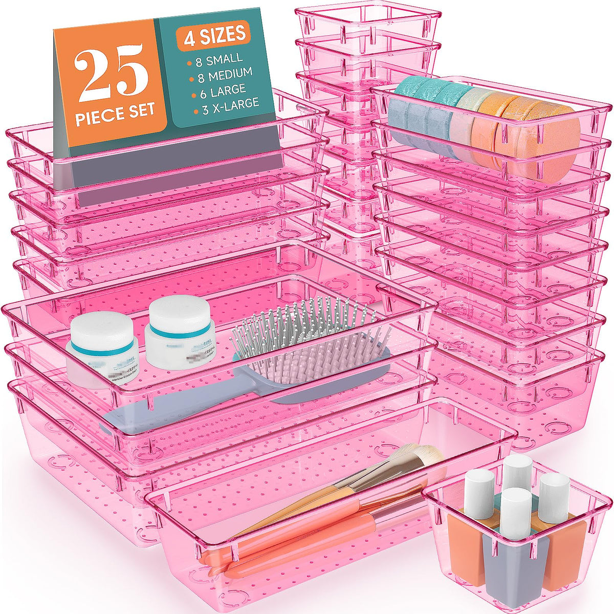 25-Piece Drawer Organizer Set