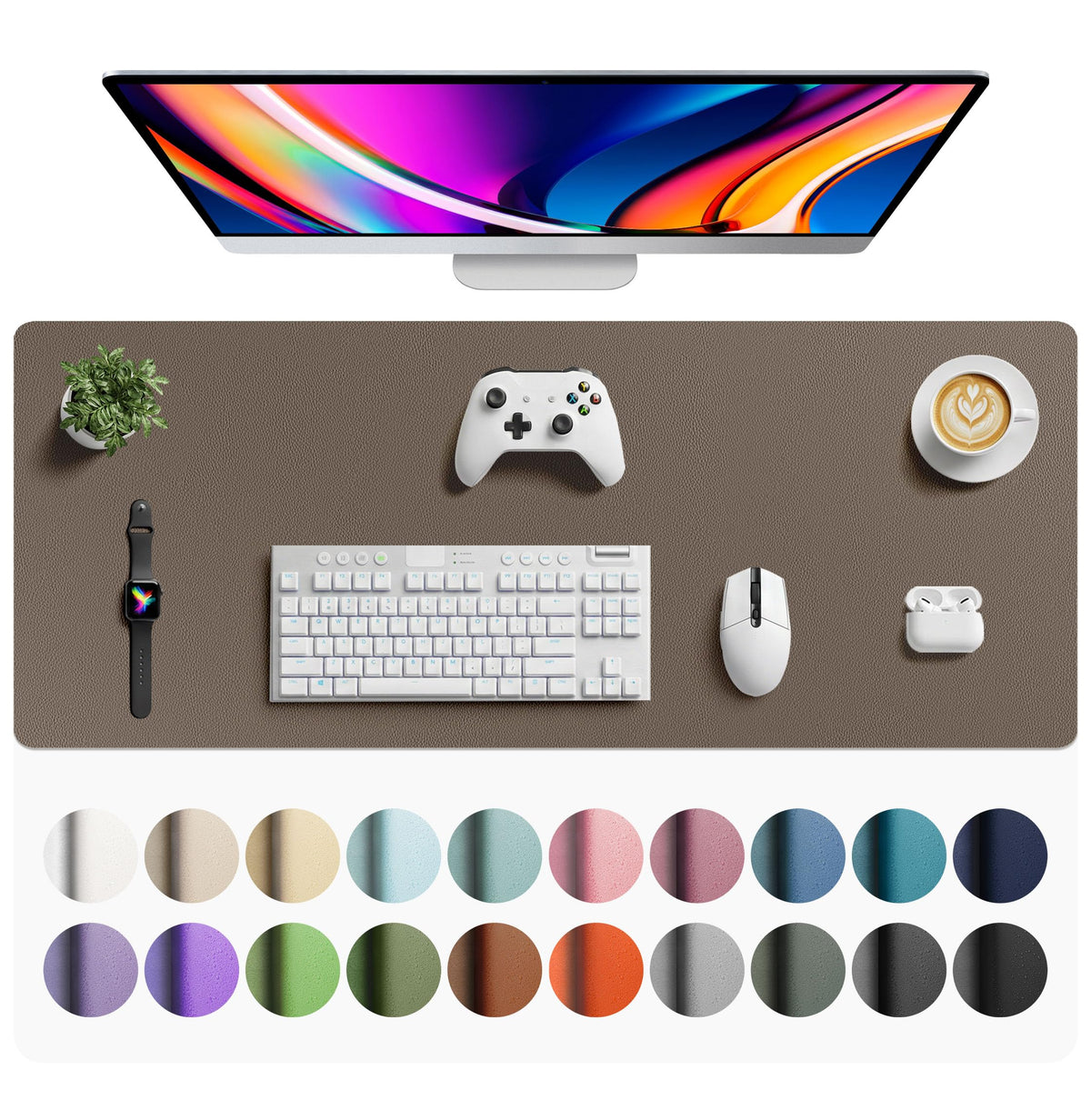 Non-Slip PU Leather Desk Mat