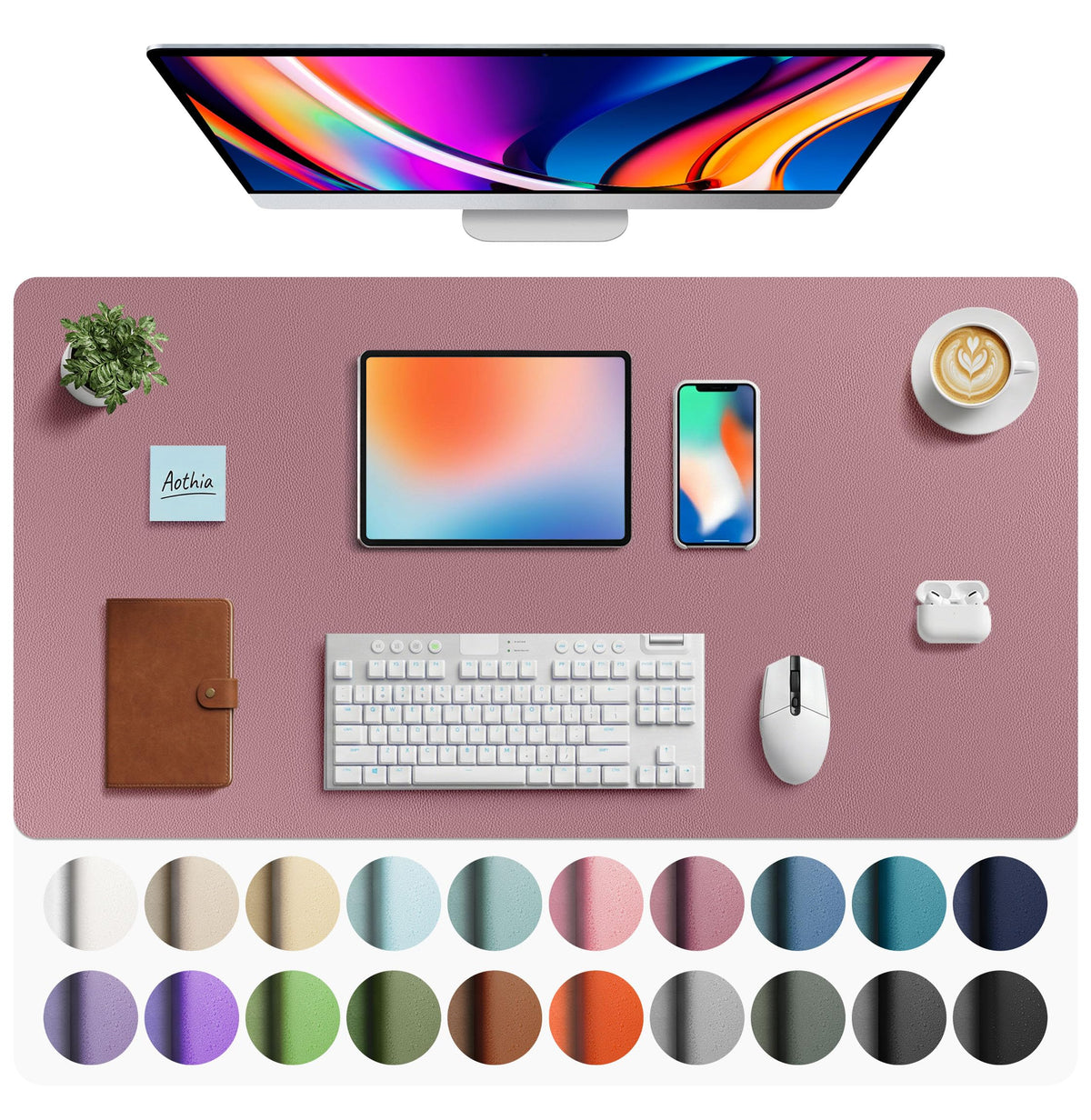 Non-Slip PU Leather Desk Mat