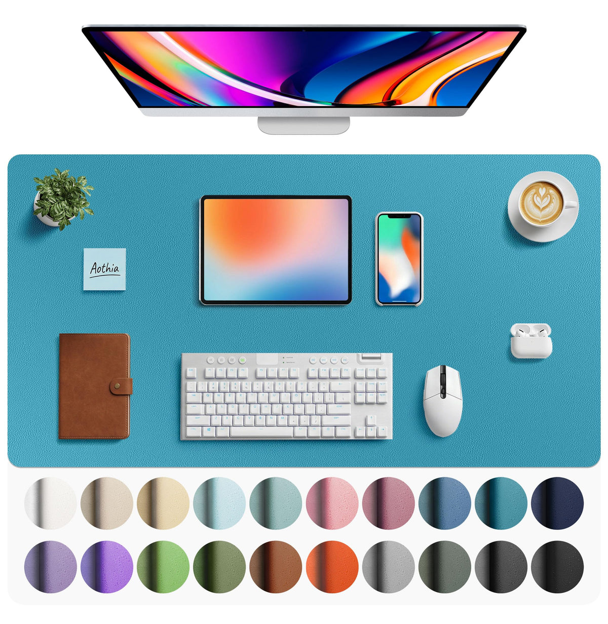 Non-Slip PU Leather Desk Mat
